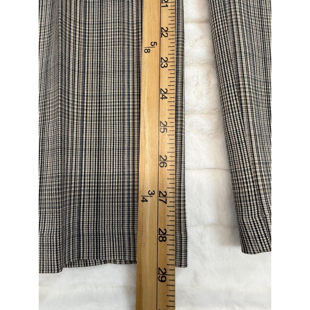 Rafaella Pants Womens 4 Taupe Plaid Pull On Stretch Ankle Career Trousers Pocket - Picture 3 of 10